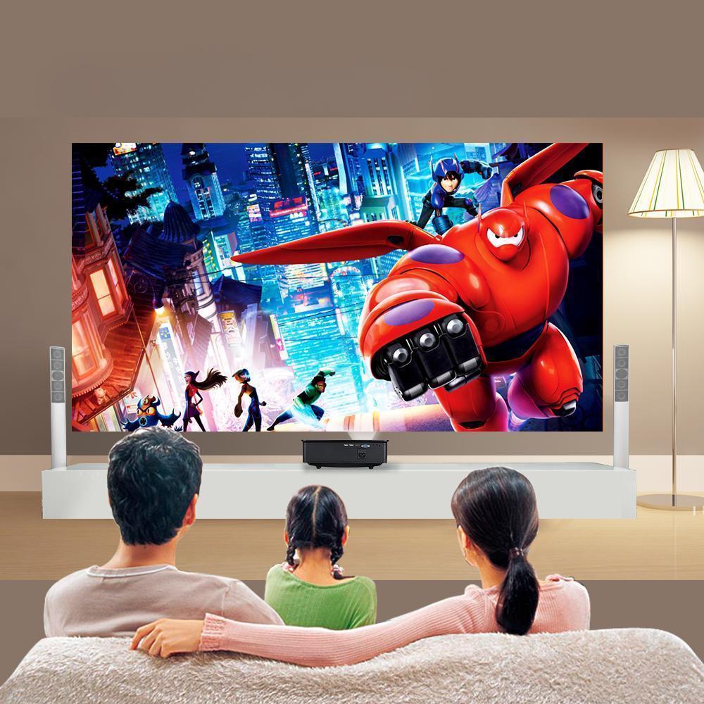 Φορητός Προτζέκτορας Led Wifi Unic® Full HD 1080p 80 ansi με HDMI, SD, USB, DLNA, Screen Mirroring - Βιντεοπροβολέας Home Cinema με Τηλεχειριστήριο